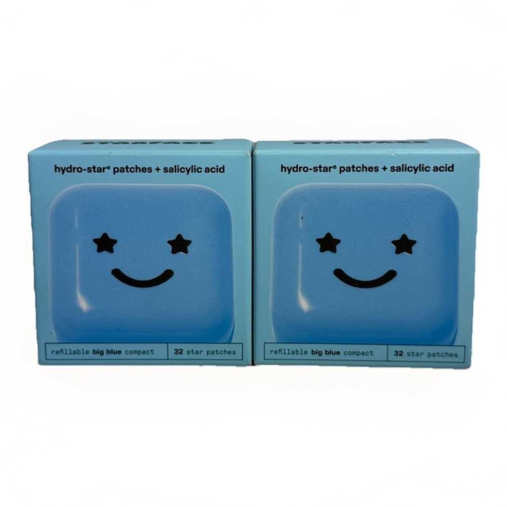 Starface Big Blue Compact + 32 Star Patches w/Salicylic Acid Lot Of 2